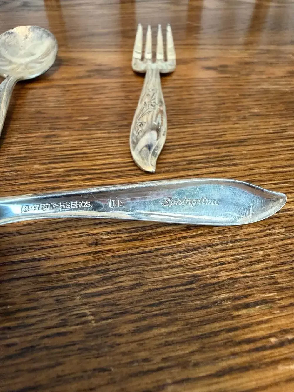 1847 Rogers Bros Springtime Silverplate Flatware Set - 3 Piece Collection